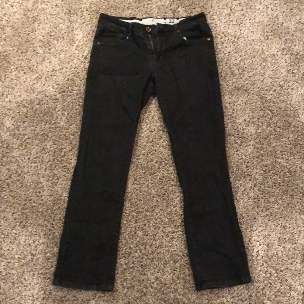 Five four black straight jeans